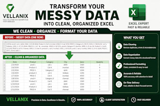 do a data rewrite, cleanup, and organize in excel