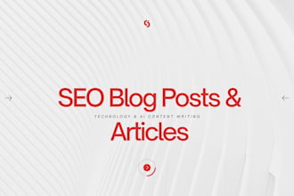 write seo blog posts and articles about technology and ai