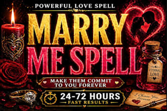 cast powerful marry me spell reading, marriage proposal and commitment ritual