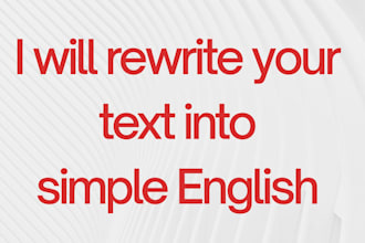 rewrite your text in simple and clear english