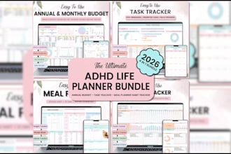 design an adhd hyperlinked planner for goodnotes, ipad and etsy digital products