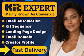 set up kit convertkit email automation and landing page that converts