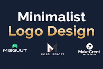 design modern minimalist logo design with source file
