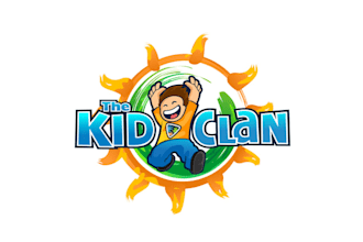 design youthful playful positive based kids class logo