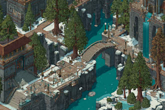 create stunning isometric and vector map illustrations