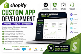build shopify custom app private or public app API integration and dev dashboard