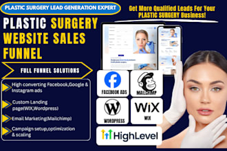 generate plastic surgery leads bbl breast botox  landing page coutouring funnel