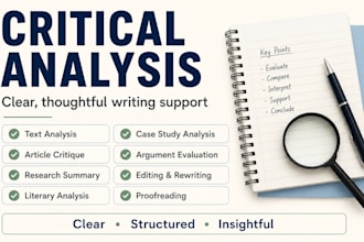 do critical analysis, text critique and research summary