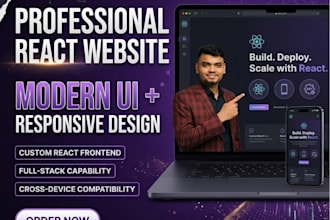 build responsive react frontend website