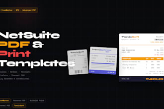 design advanced netsuite PDF print templates and suitelet layouts
