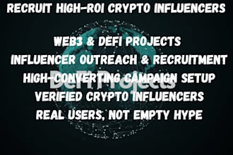 recruit and manage high ROI influencers for your defi or web3 growth