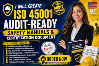 create iso45001 audit ready safety manuals and certification document