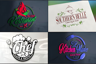 design unique food, restaurant, BBQ, or hotel logo with express delivery