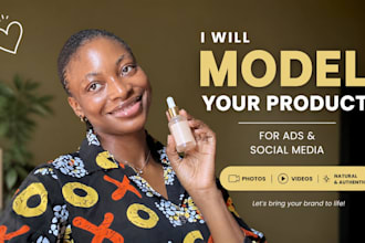 model your product for ads and social media