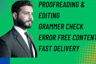 do professional proofreading and editing of your content