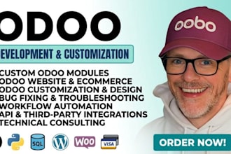 do odoo module development, odoo website customization bug fixes and consulting