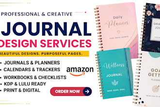 design printable planner, KDP journal design, devotional journal, motivational