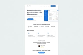 create high converting landing page UI UX