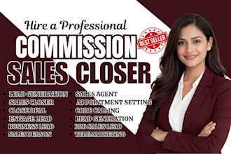 commission based salescloser high ticket sales salesperson b2b lead online sales