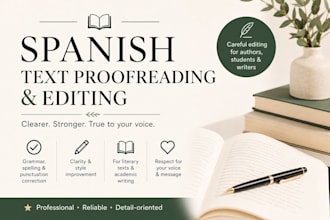 proofread and edit your spanish text literary or academic