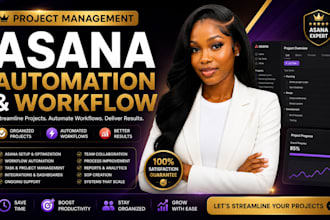 setup and automate asana, jira, notion, smartsheet workflows for productivity