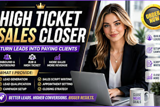 high ticket sales closer sales representative b2b lead inbound sales closer