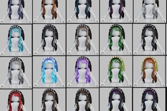 design custom roblox 3d ugc hair accessories, roblox clothing and ugc wearables