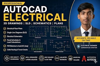 do autocad electrical drawings, schematics and panel design