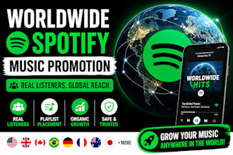 do worldwide spotify music promotion to organic audience