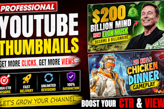 make gaming, vlog, and podcast youtube thumbnails