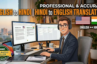 do hindi to english and english to hindi translation