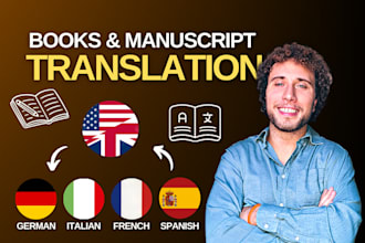 translate your book into spanish, german, french and italian