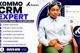 setup komo, kommo CRM with whatsapp, kommo instagram, airtable