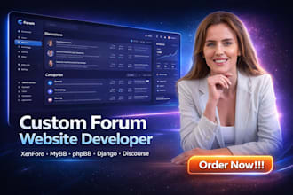 install and set up discourse, nodebb, mybb, vbulletin or xenforo forum