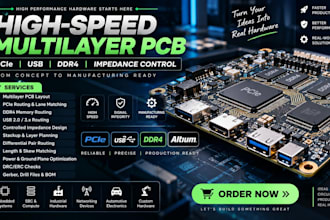 create high speed multilayer pcb design with pcie, usb, ddr4 and impedance