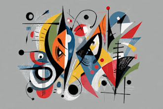 create abstract geometric digital art