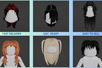 create 3d roblox ugc hair accessories and roblox classic clothing