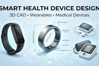 design fitness tracker smart ring ecg monitor bp monitor solidworks 3d cad