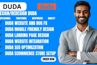 design, redesign, edit duda websites, duda bug fix , maintainance, landing pages