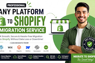 migrate wordpress website to shopify, wix squarespace migration to shopify