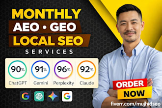 provide backlinks, local SEO, aeo and GEO to rank on google and ai search result