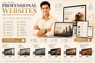 design a professional website for your business or restaurant