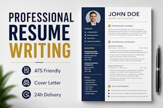 writes a cover letter, design resume and linkdin for your resume