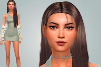 do 3d custom sim 4 design, 3d sim 4 animation, 3d sim 4 character modeling
