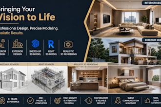 design modern office, meeting room, and home office interiors with realistic 3d