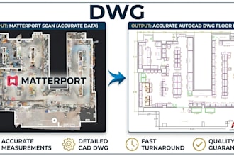 convert matterport scan to accurate autocad floor plan