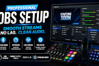 fix and setup obs stream for clear audio and lag free