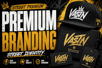 create a bold and premium brand identity design