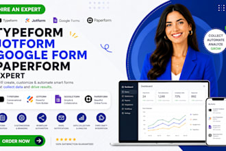 create typeform, jotform, google forms or paperform with logic