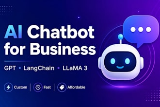 develop custom ai chatbots using gpt, llama 3, langchain